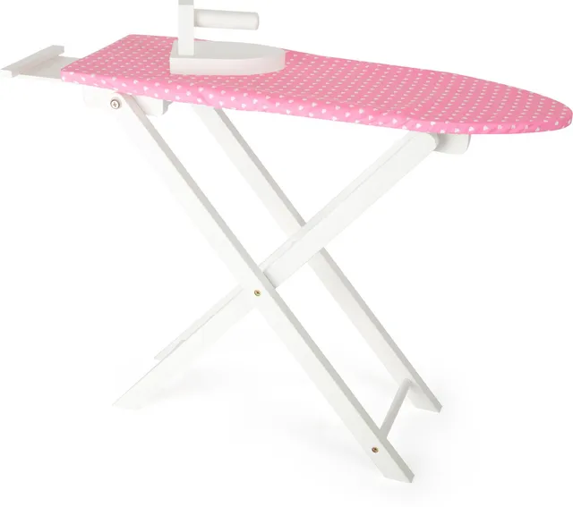 smallfoot Isabella 3466 set da stiro in legno rosa cuori