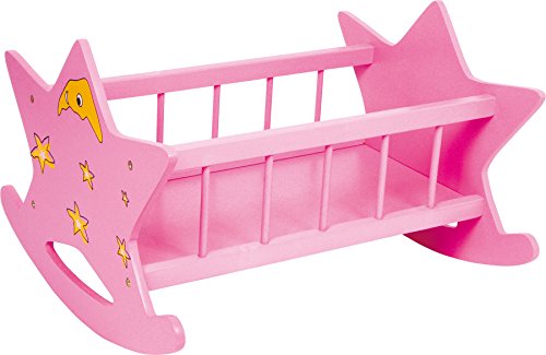 smallfoot Stella culla bambole legno rosa luna e stelle