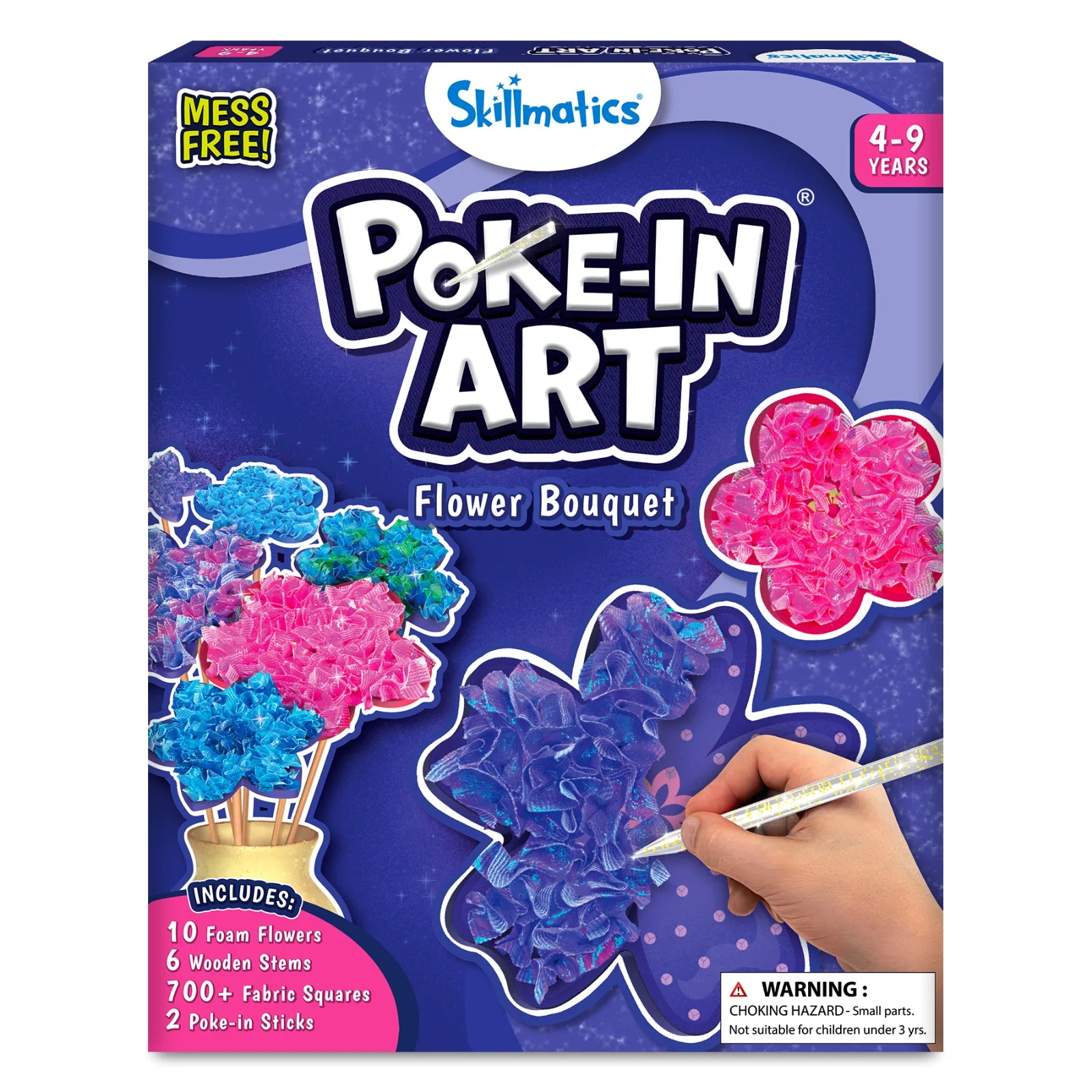 Skillmatics Poke-in Art Flower Bouquet kit creativo fiori senza sporco
