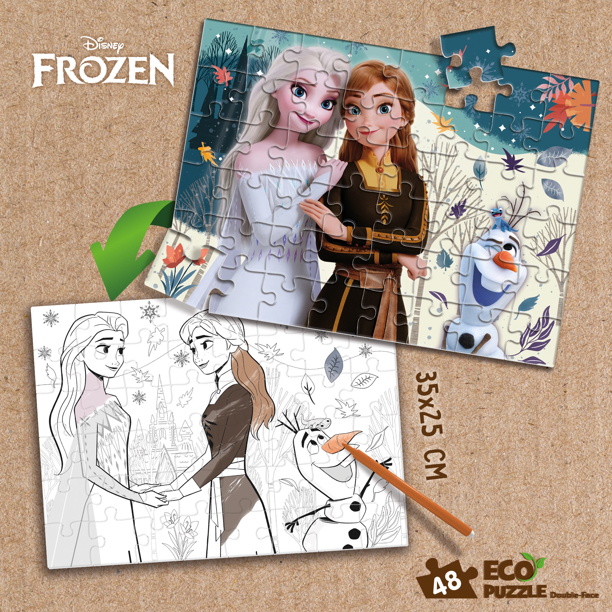 Lisciani Disney Eco-Puzzle Mini 48 Frozen puzzle bambini
