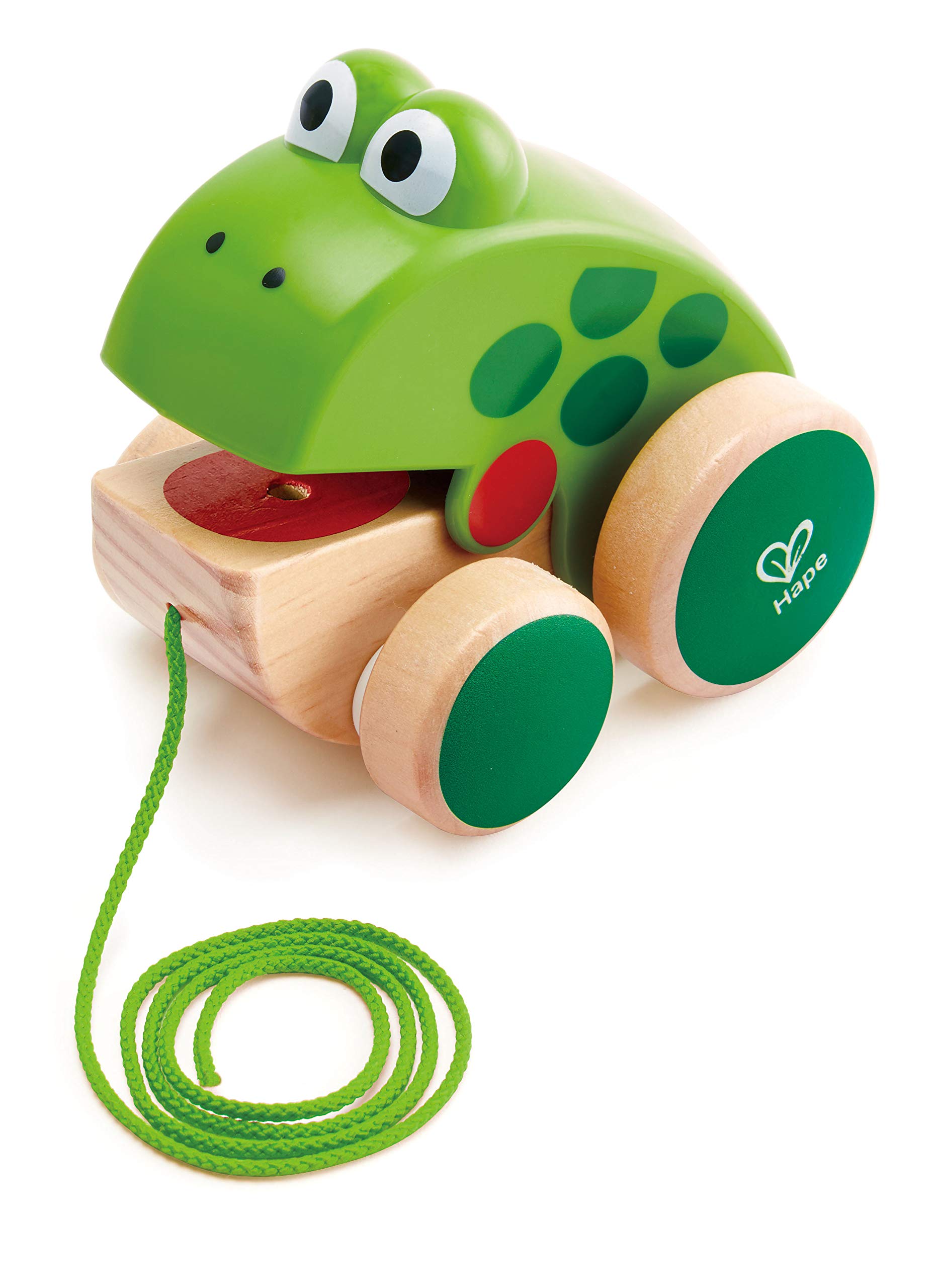Hape Rana trainabile legno rana bocca apribile 12 mesi