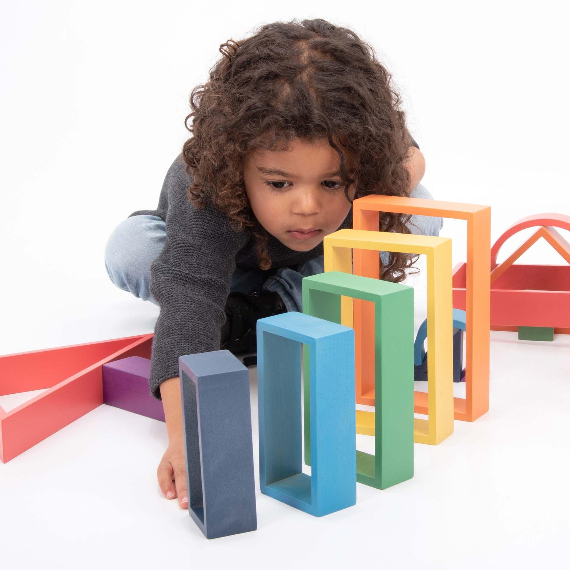 Tickit Rainbow Architect Rectangles costruzioni legno 7 pezzi impilabili