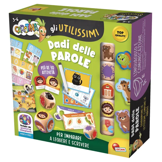 Lisciani Carotina Dadi Educativi Gioco delle Parole gioco linguaggio