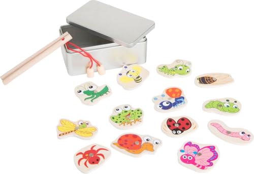 Small Foot 4339 gioco pesca magnetica legno set 2 scatole