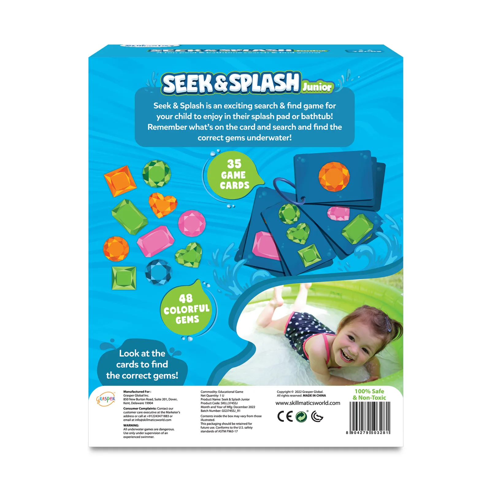 Skillmatics Seek Splash Junior gioco acqua cerca e trova