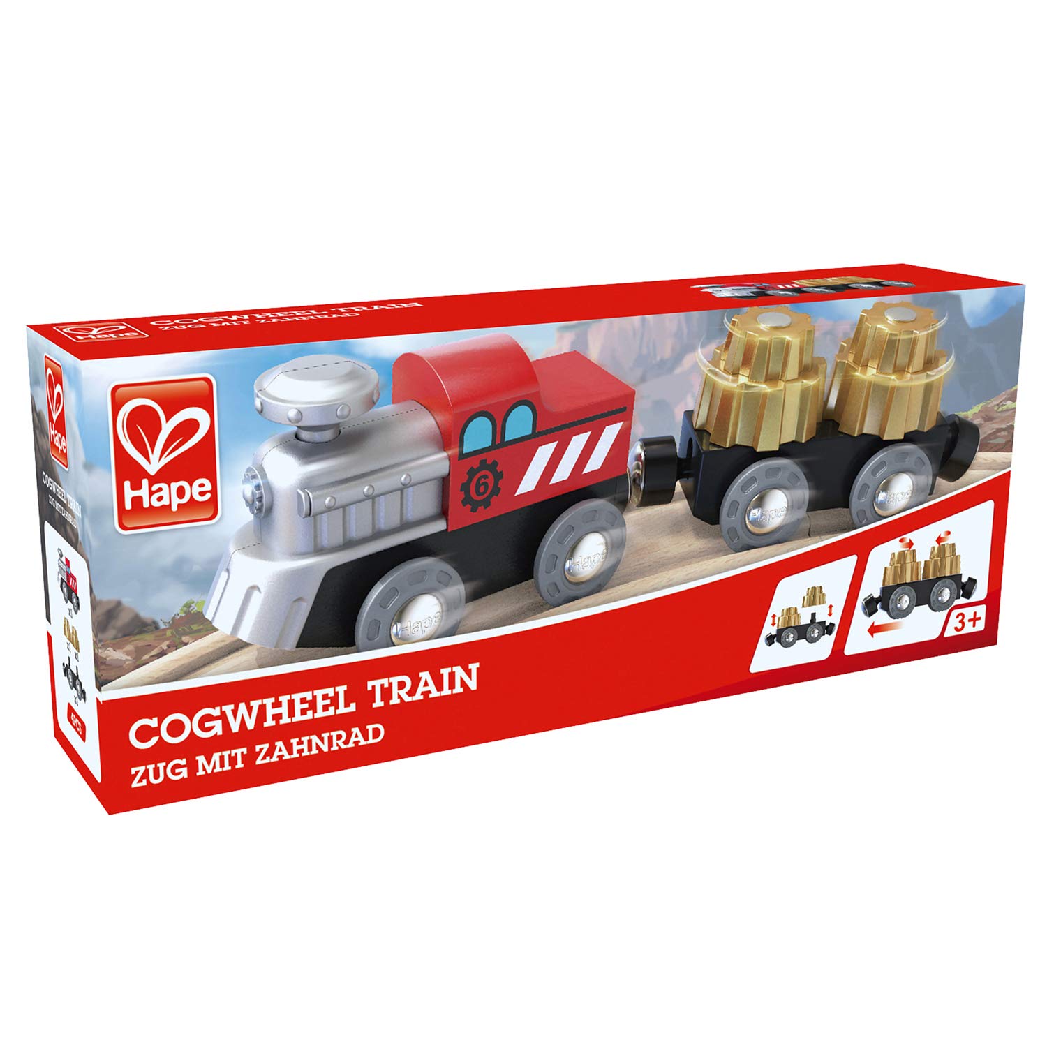 Hape E3751 Trenino Legno Ingranaggi Pista Ferroviaria