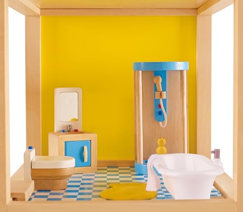 Hape Bagno con Doccia Mobili Casa Bambole Legno