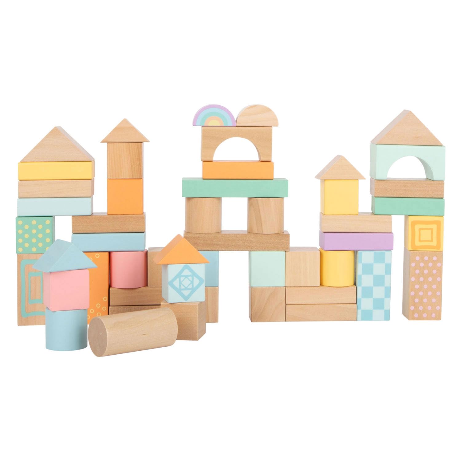 smallfoot Pastello 11722 cubetti costruzioni 50 pezzi legno