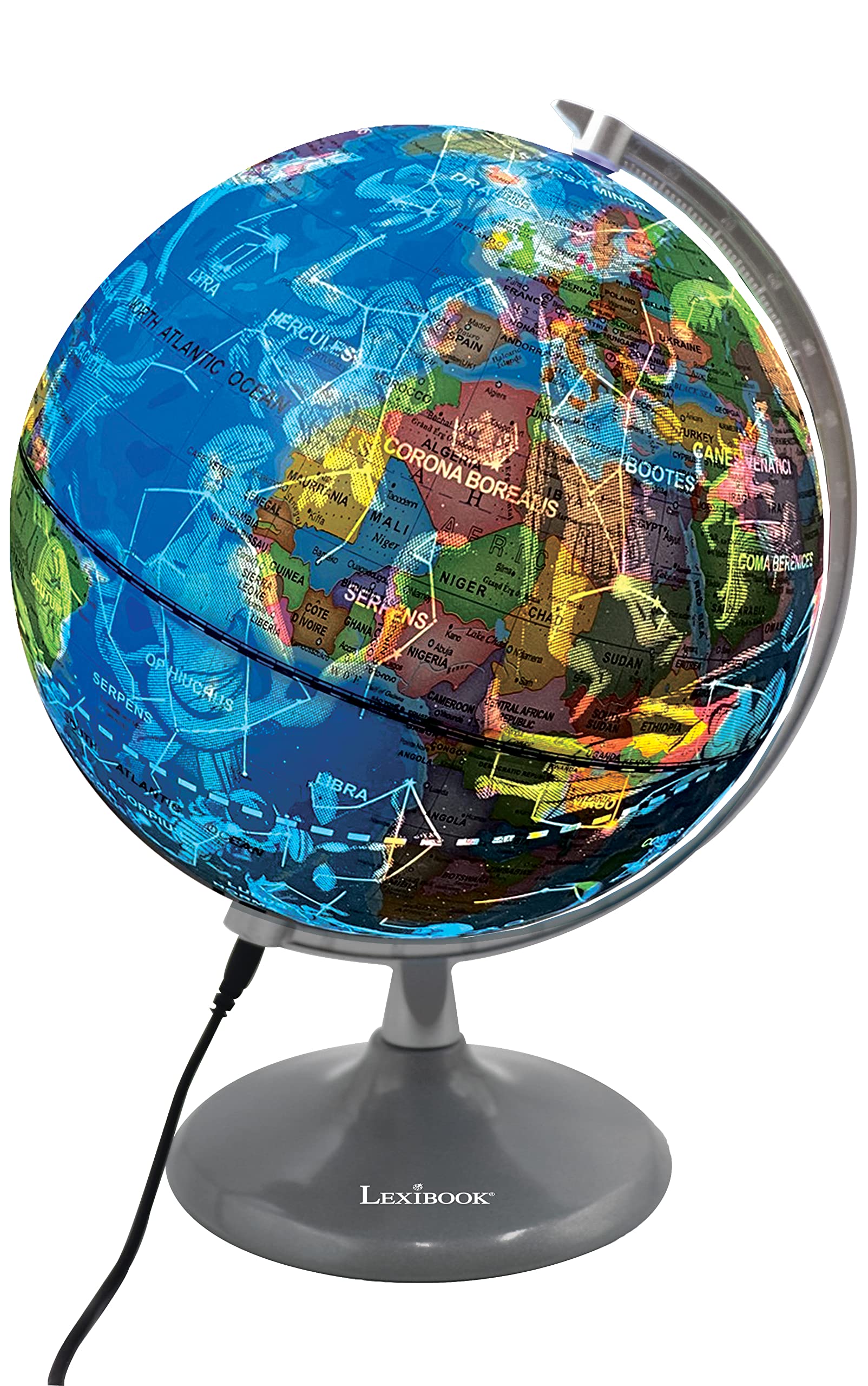 Lexibook Luminous Planetarium NLJ185EN globo giorno notte