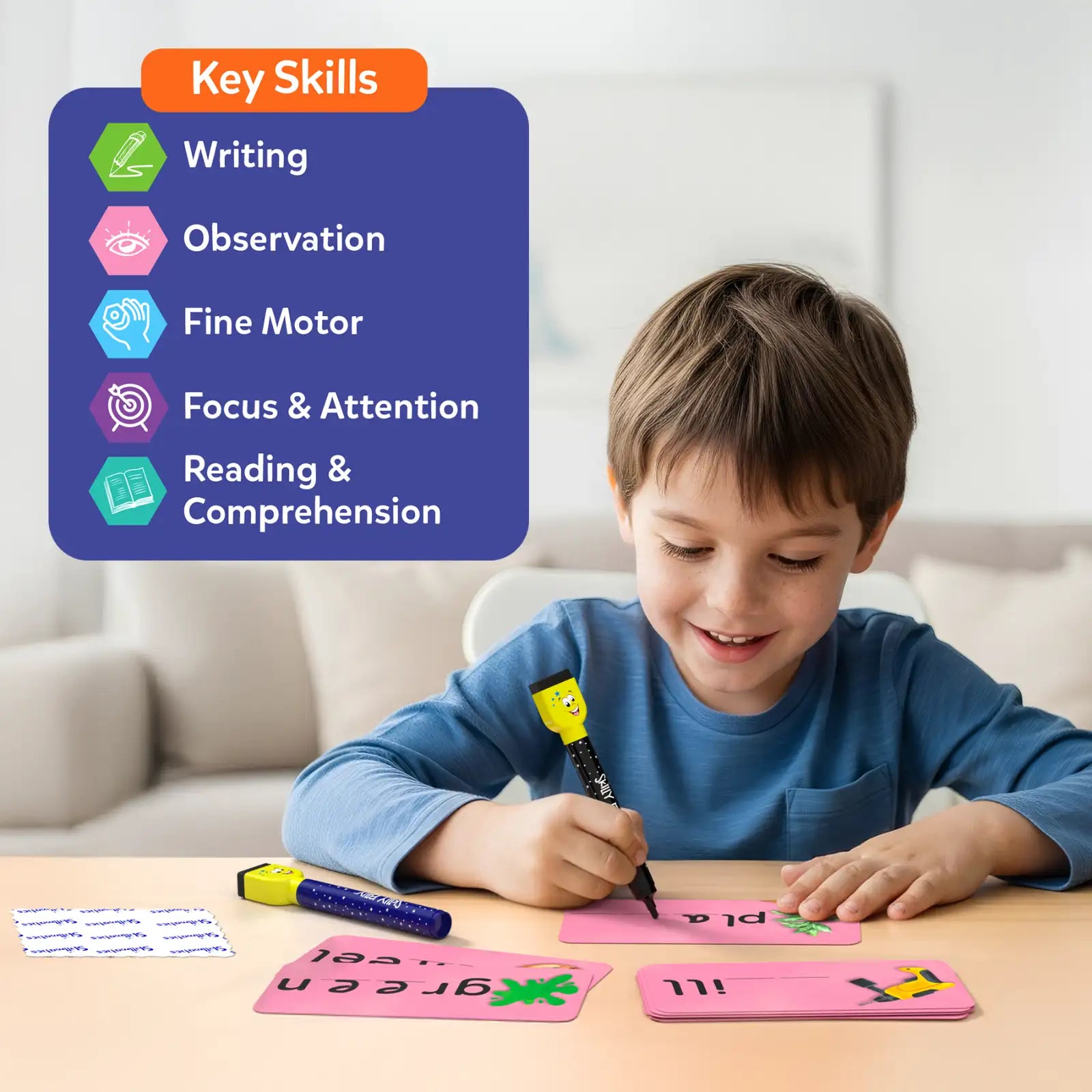 Skillmatics Spell Smarter flashcard spelling inglese 4-7 anni