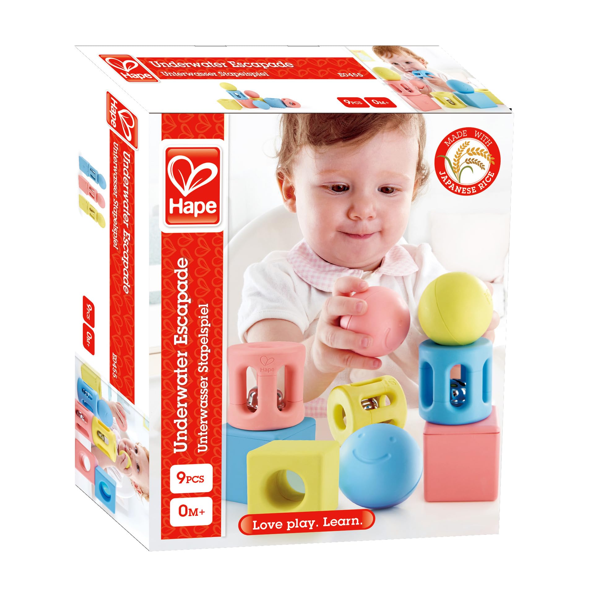 Hape E0456 sonagli geometrici bebè trio riso
