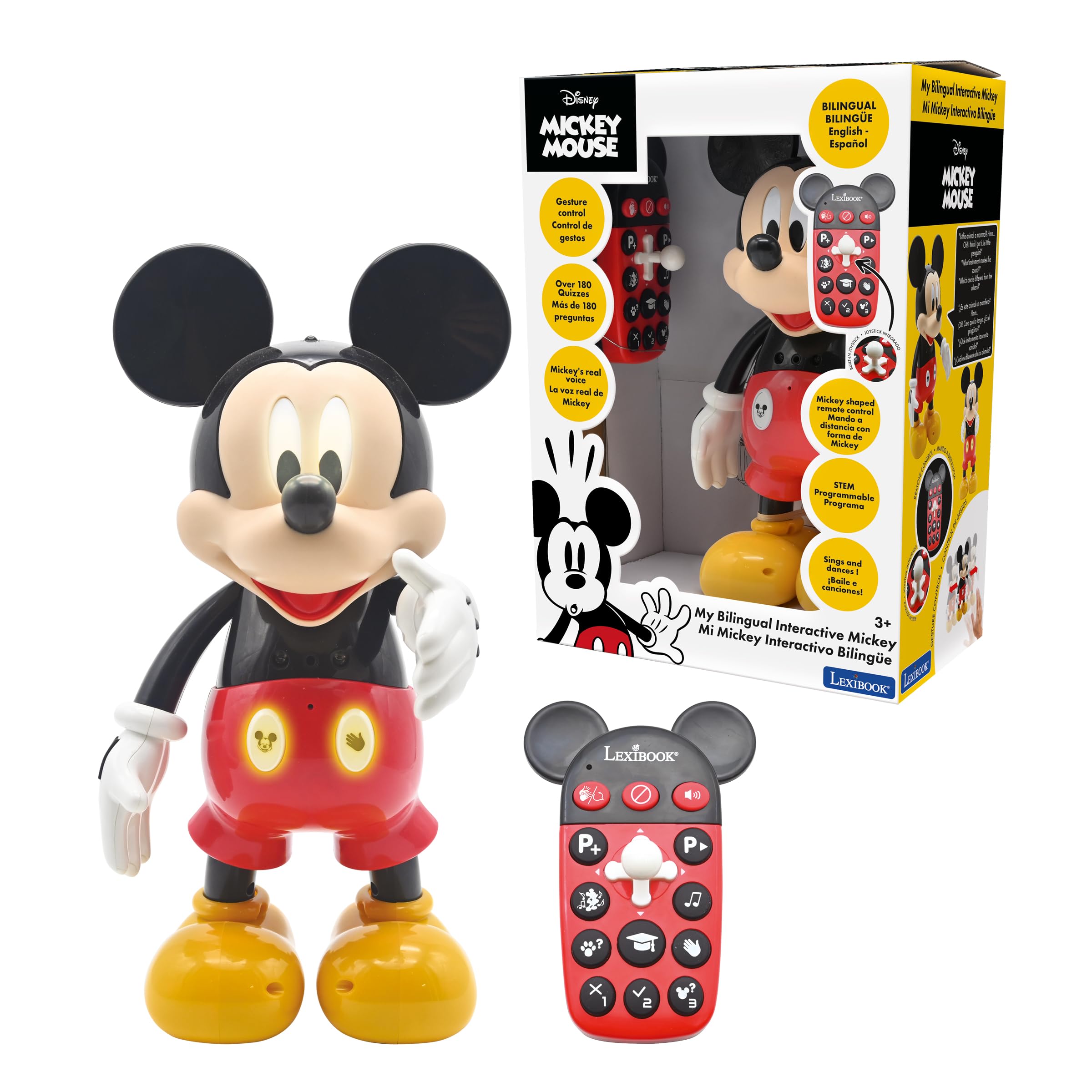 Lexibook MCH01i2 robot Topolino bilingue danza e quiz