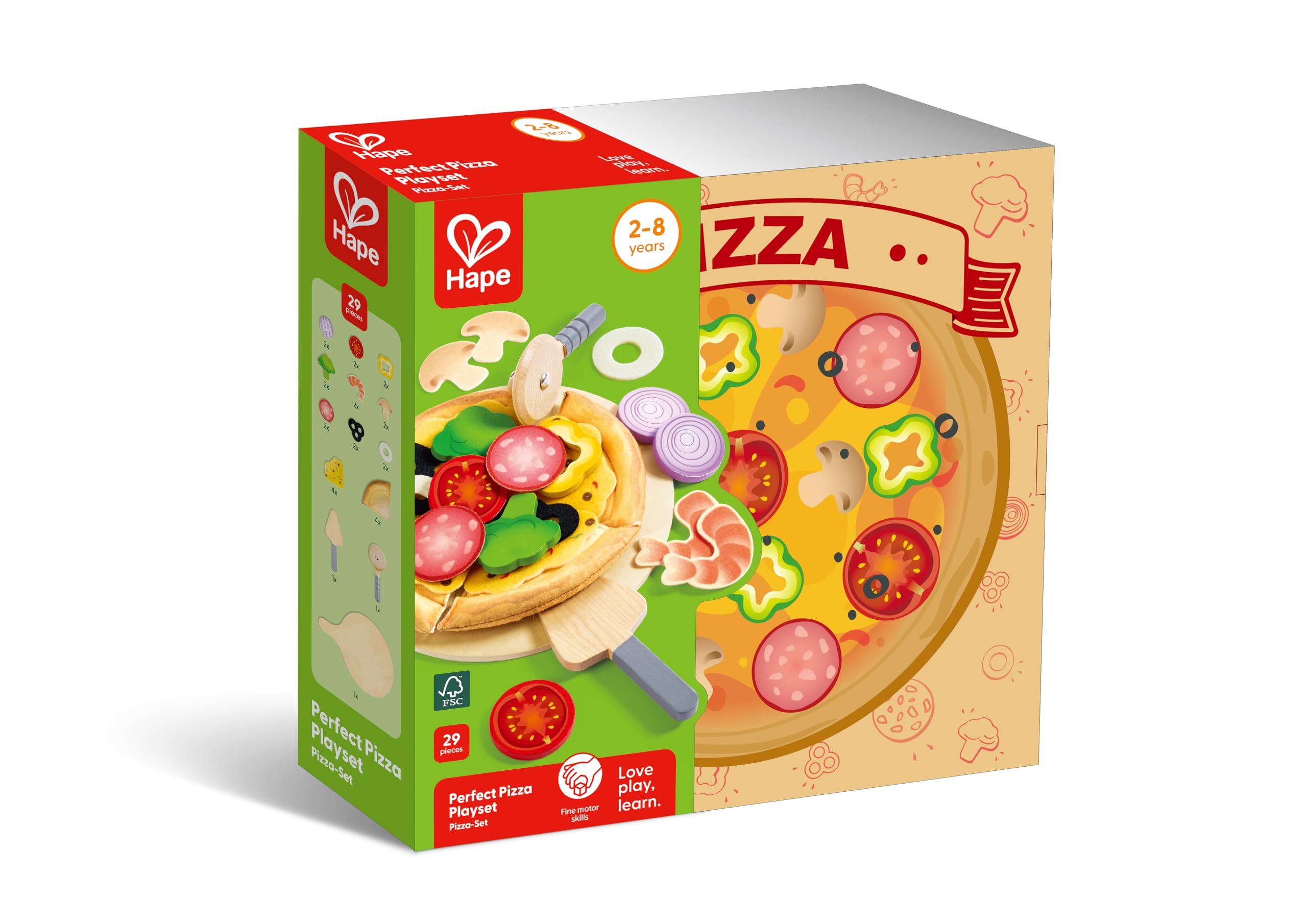 Hape E3173 Pizza Perfetta gioco pizza in legno da 3 anni