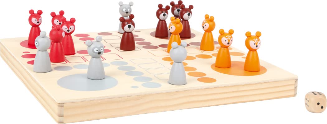 Small Foot 11336 Ludo Animali del Bosco gioco da tavolo in legno