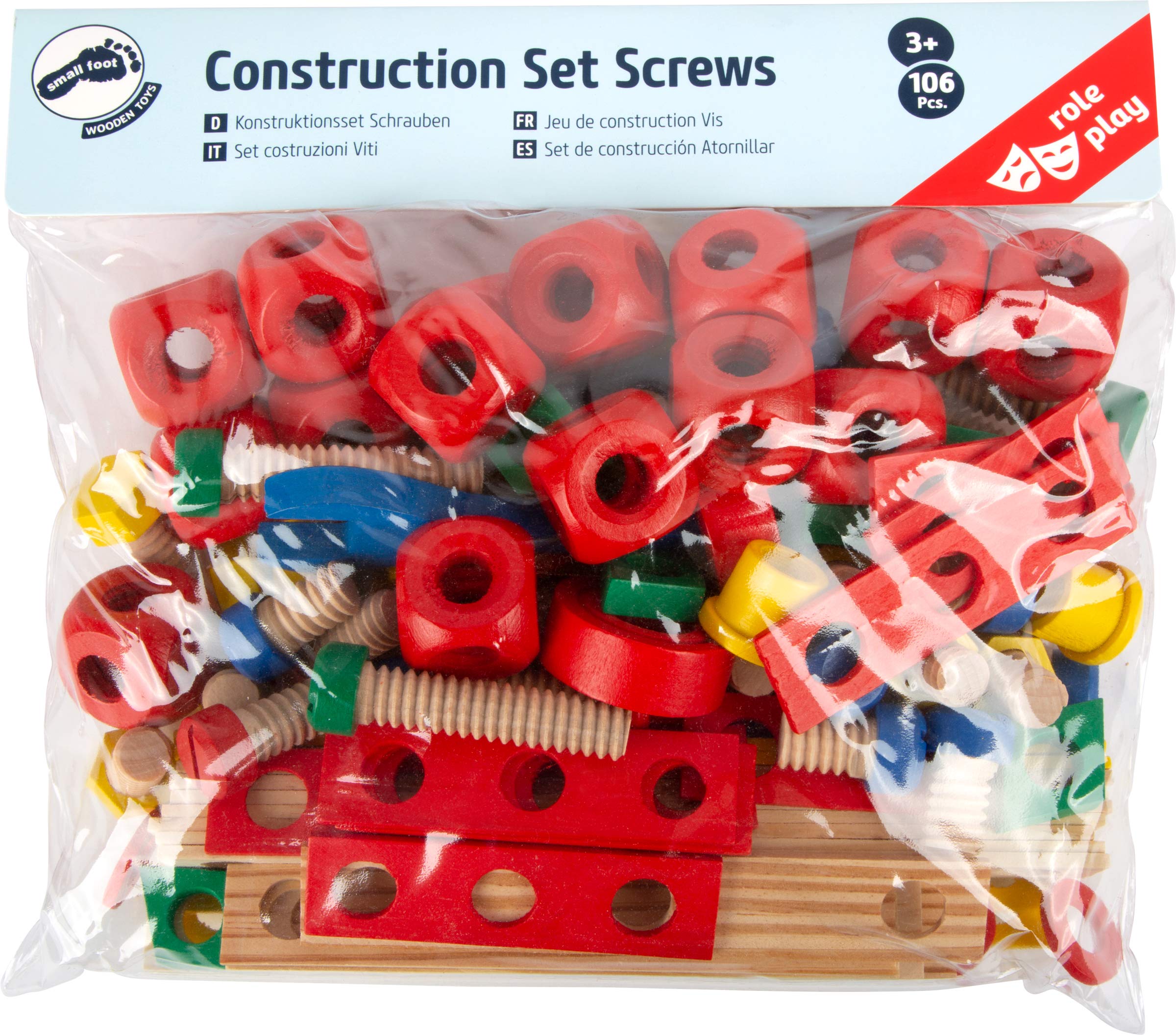 smallfoot 3490 set costruzioni legno da avvitare 5 anni