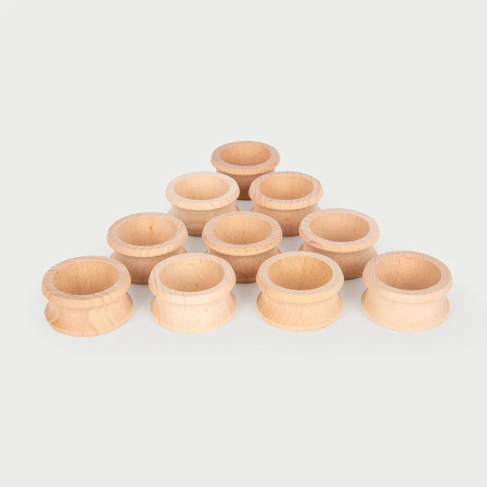 Tickit Natural Wooden Napkin Rings anelli legno 10 pezzi