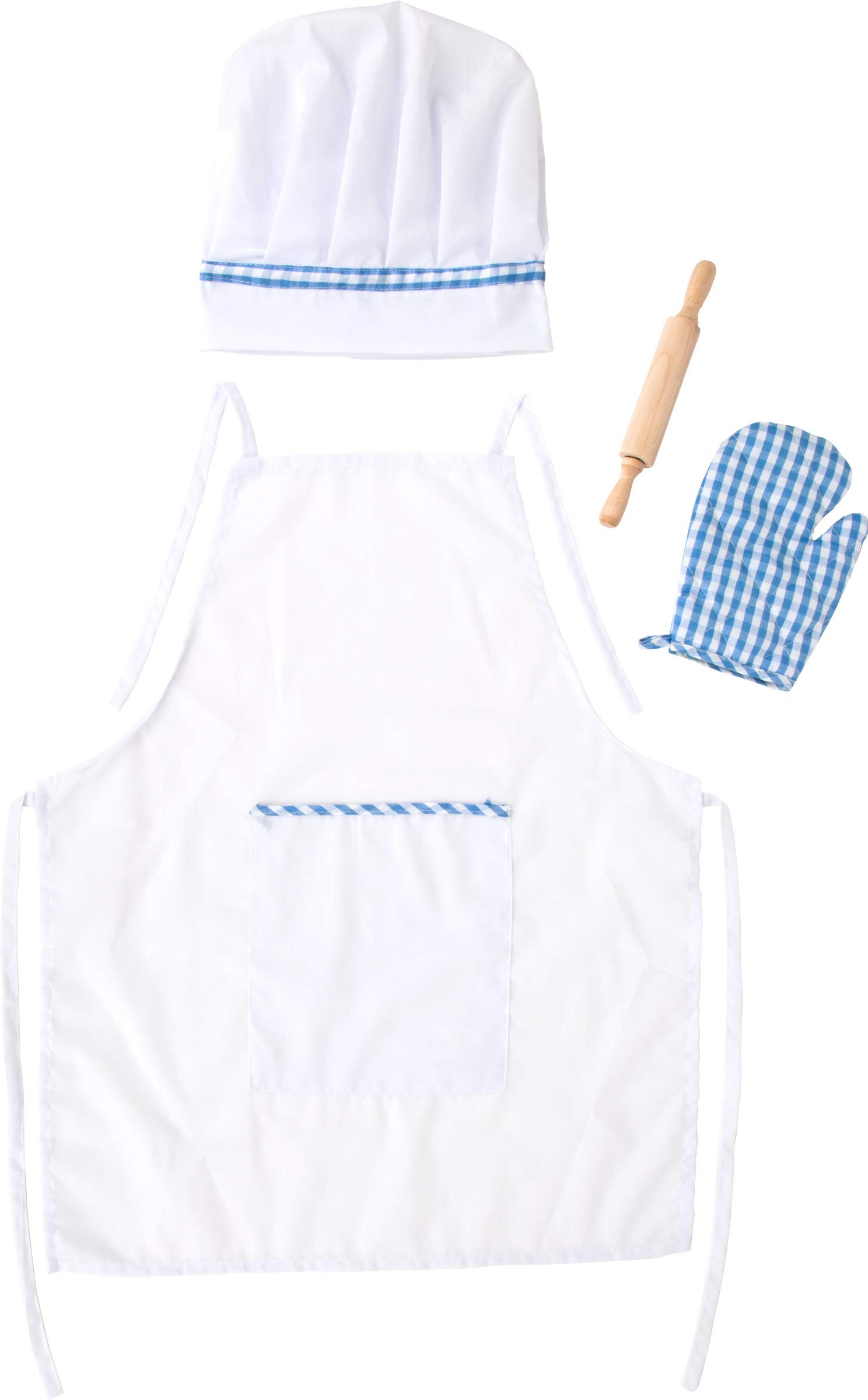 smallfoot costume cuoco bambino travestimento 4 pezzi cotone