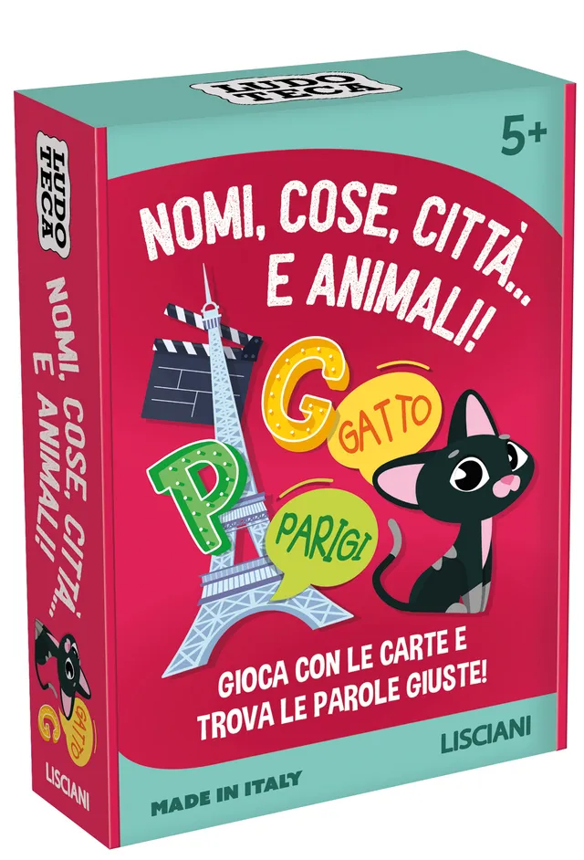 Lisciani Ludoteca Nomi Cose Citta Animali gioco carte parole