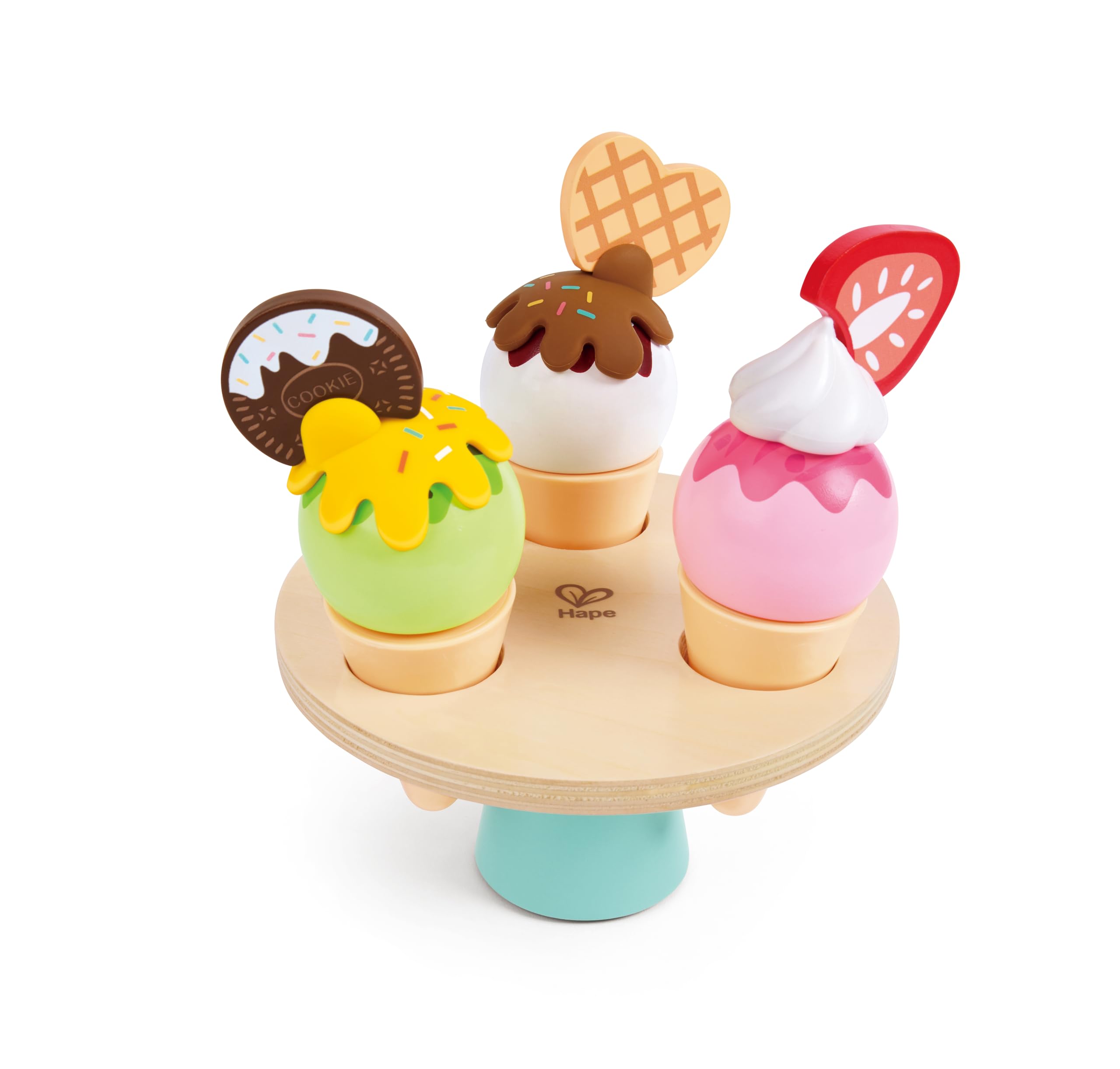 Hape Set Gelataio gioco in legno con scaffale rotante