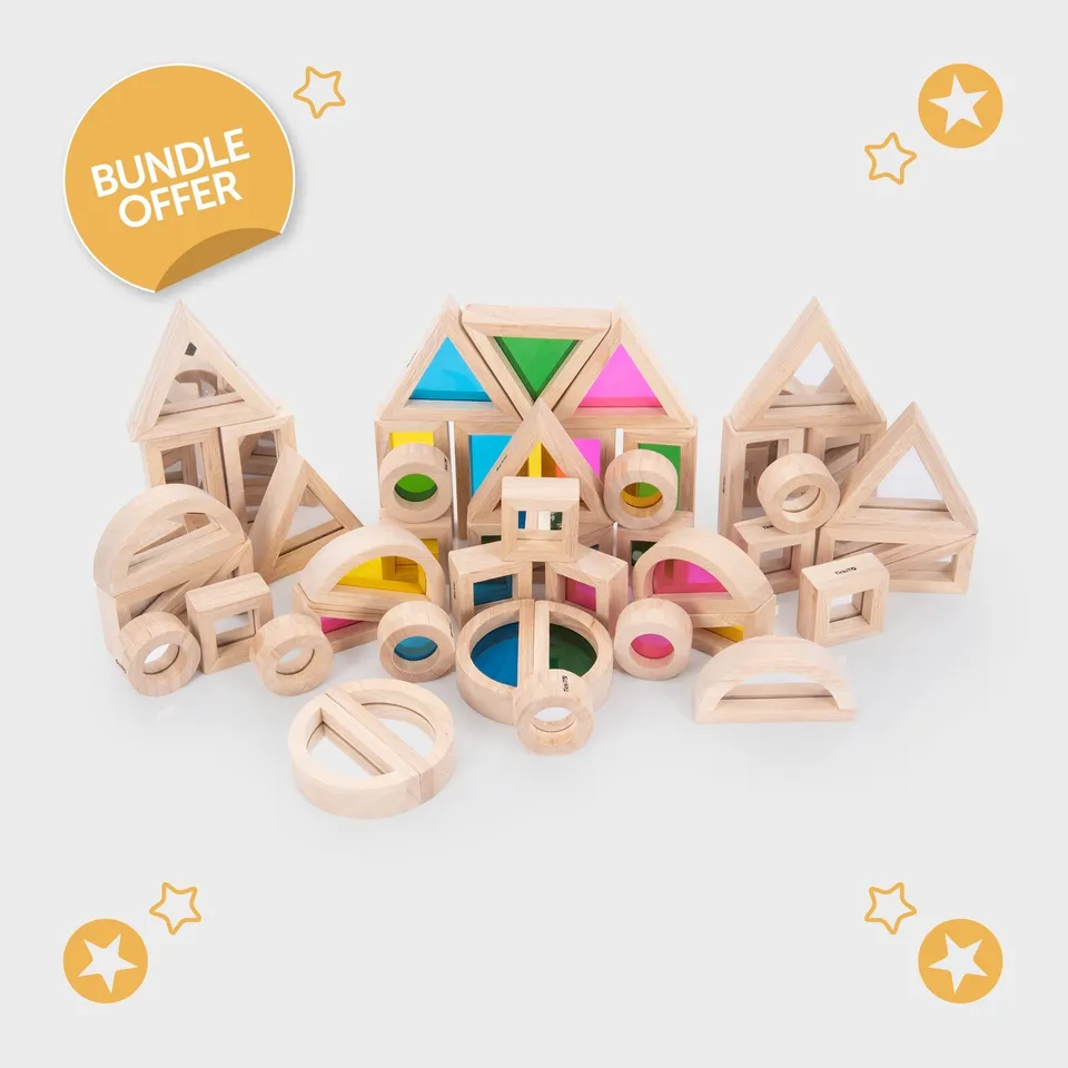 Tickit Rainbow Blocks Mirror Blocks Bundle costruzioni 48 pezzi