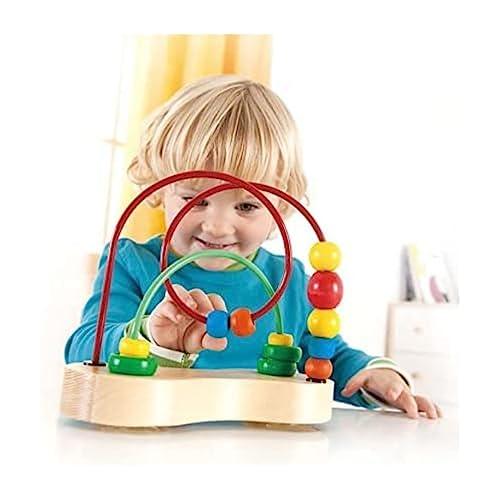 Hape Doppio Tracciato labirinto perline legno 6 mesi