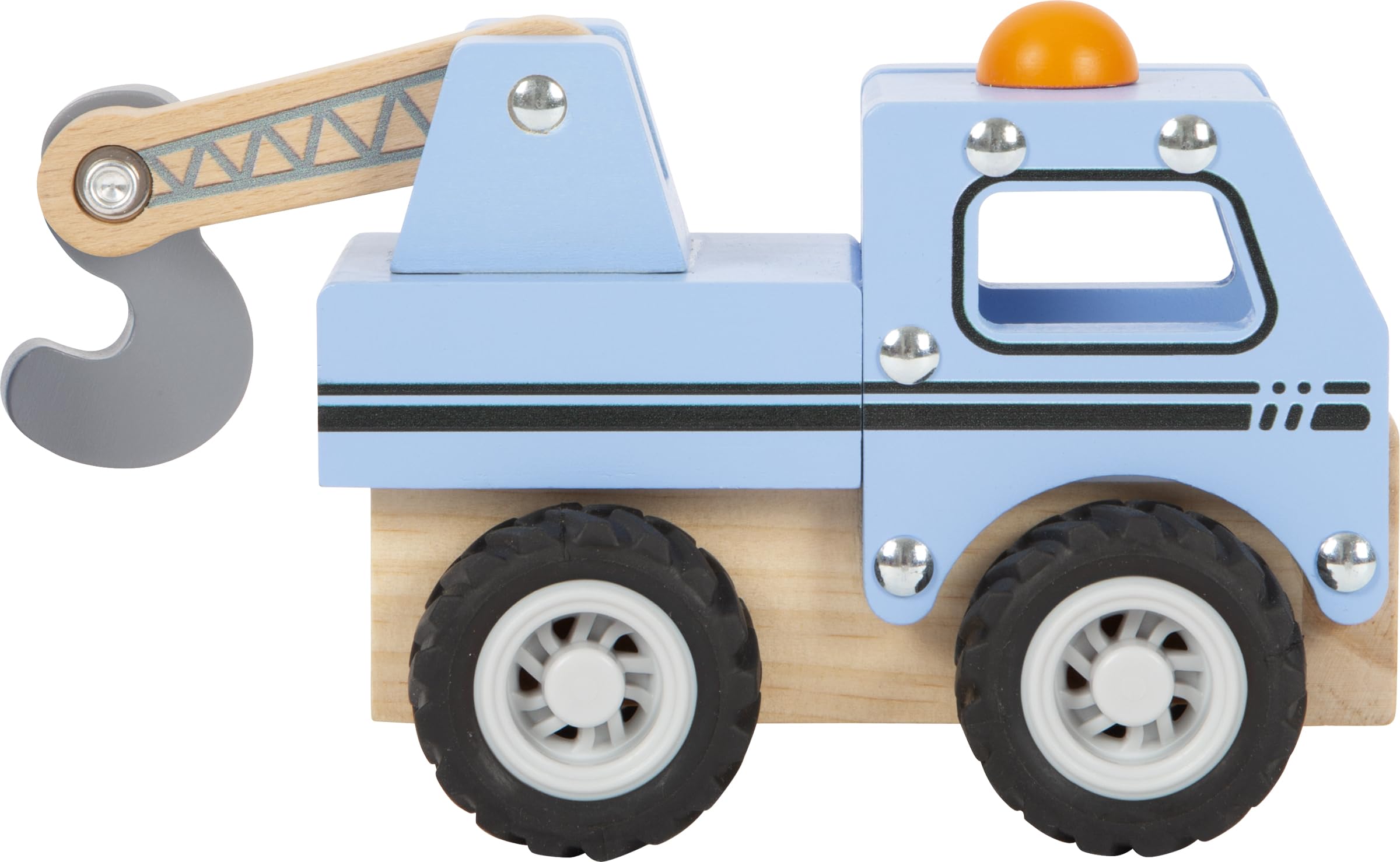 smallfoot 12446 carro attrezzi legno gru 19 cm