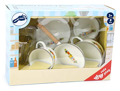 smallfoot Casa di Campagna set pentole bambini 8 pezzi metallo