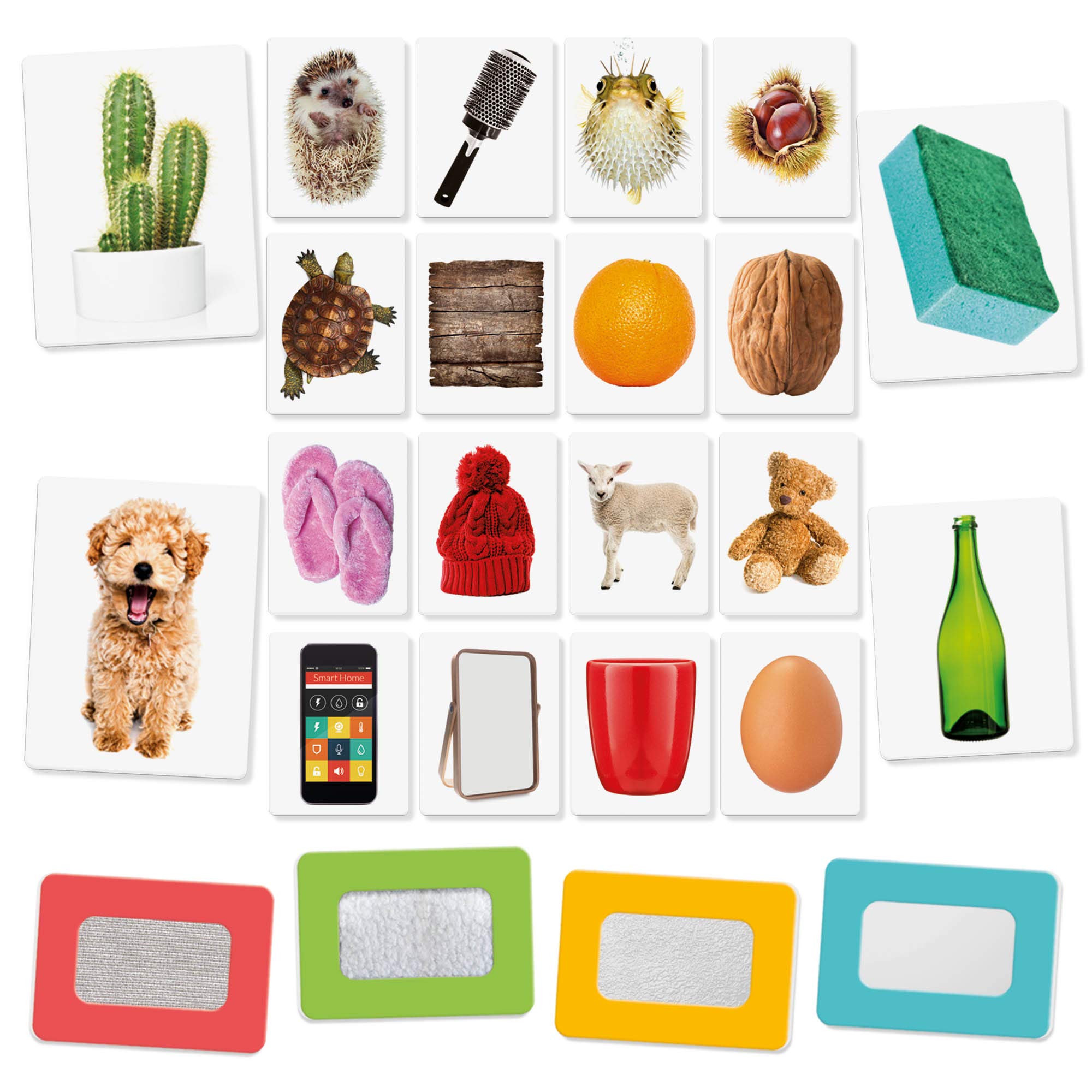 Headu Flashcards Tactile Montessori Carte 1-4 Anni Confezione da 1