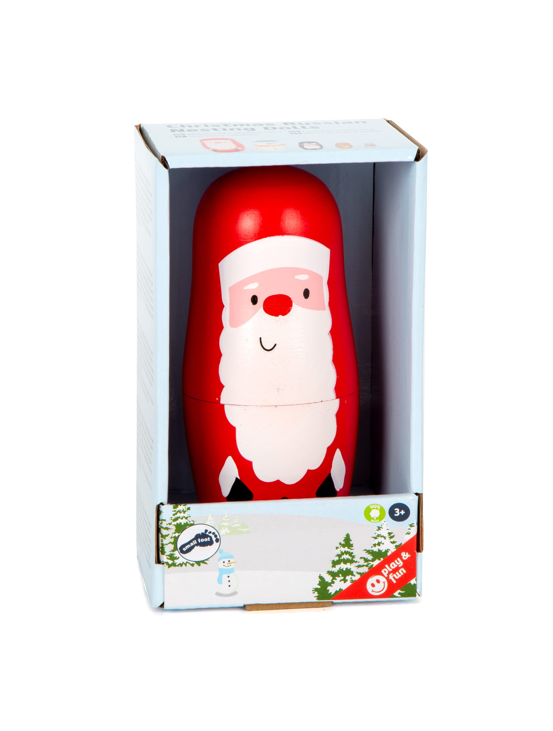 smallfoot 11771 Matrioska Natale in Legno 5 Pezzi