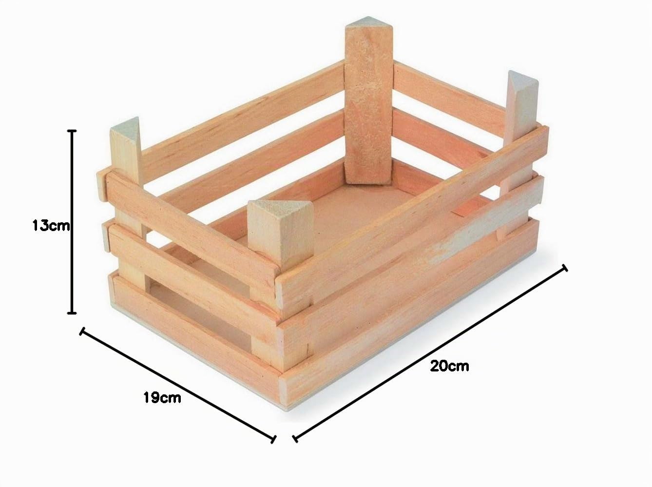 smallfoot Cassa natura cassette legno set 3 pezzi da dipingere