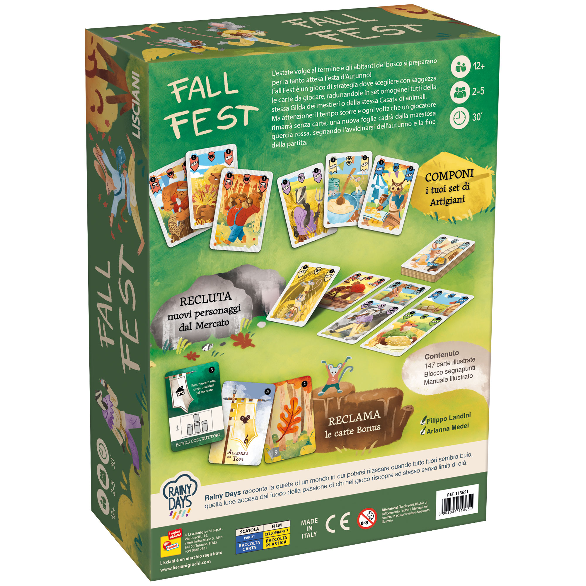 Lisciani Rainy Days Fall Fest gioco strategia carte Gilde