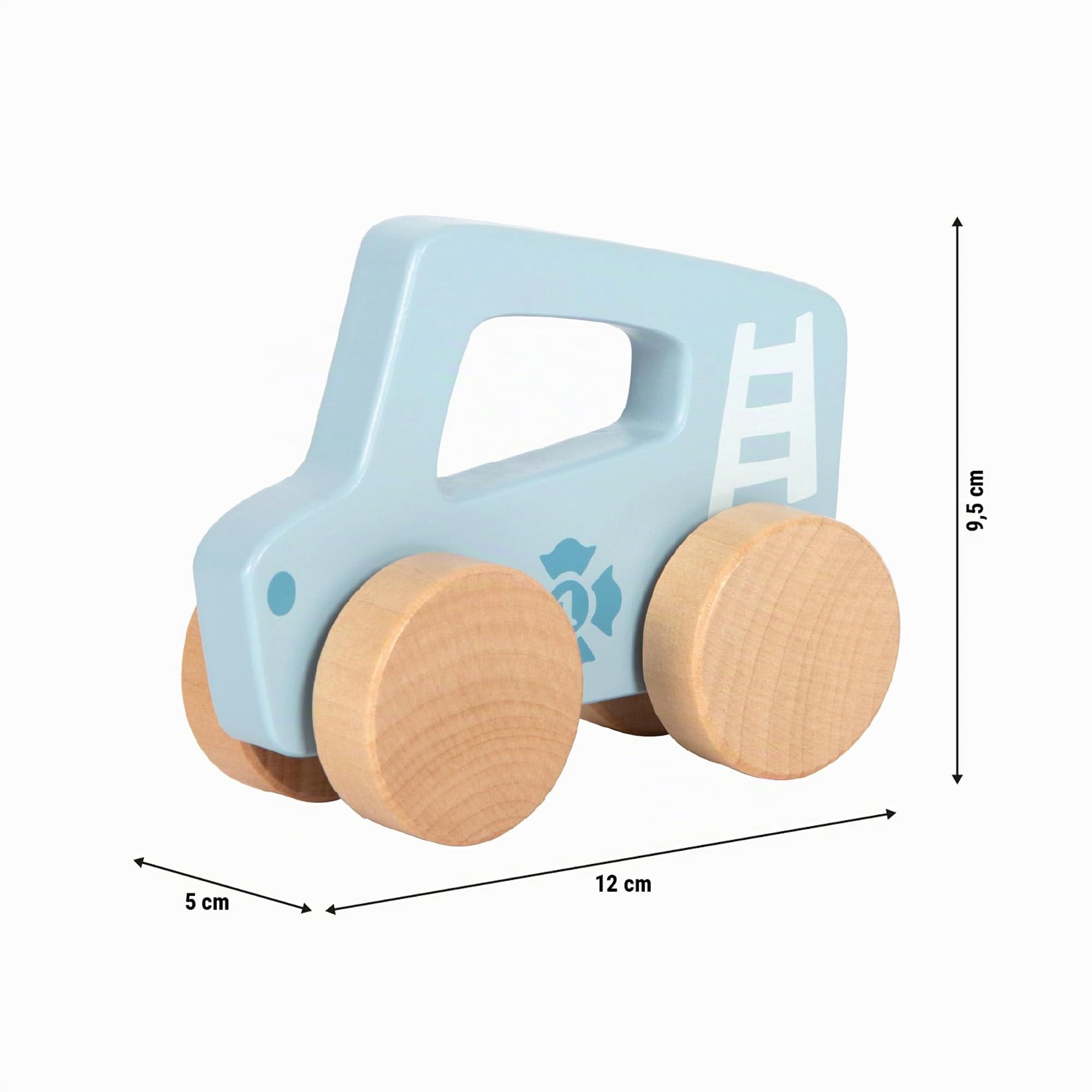 smallfoot automobilina giocattolo legno blu 2 in 1 12710