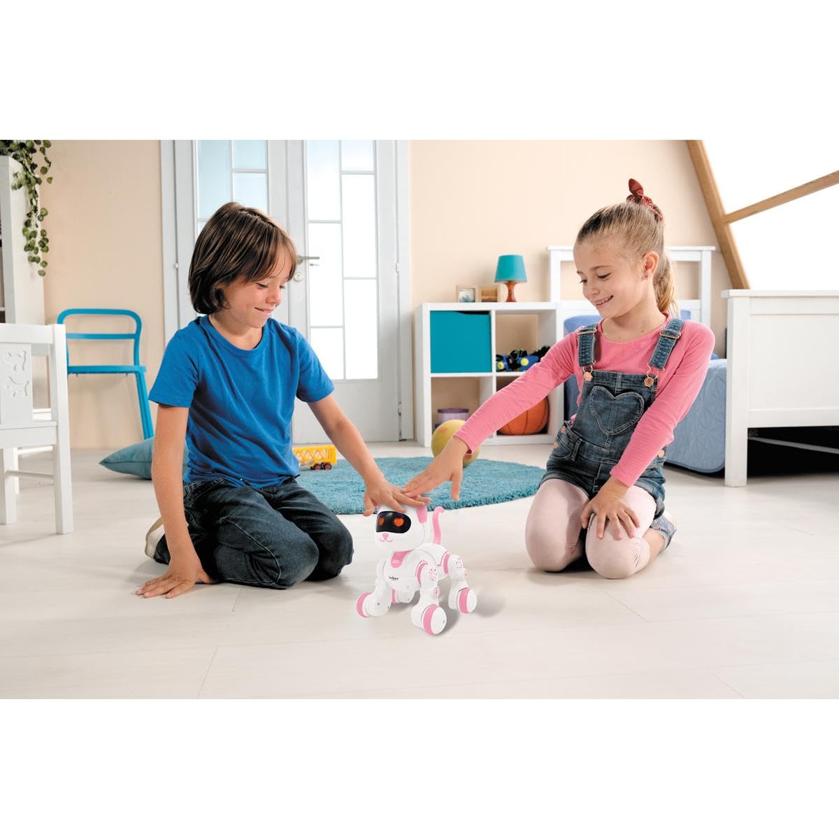 Lexibook Power Kitty Jr KIT01LXB gatto robot rosa/bianco coding