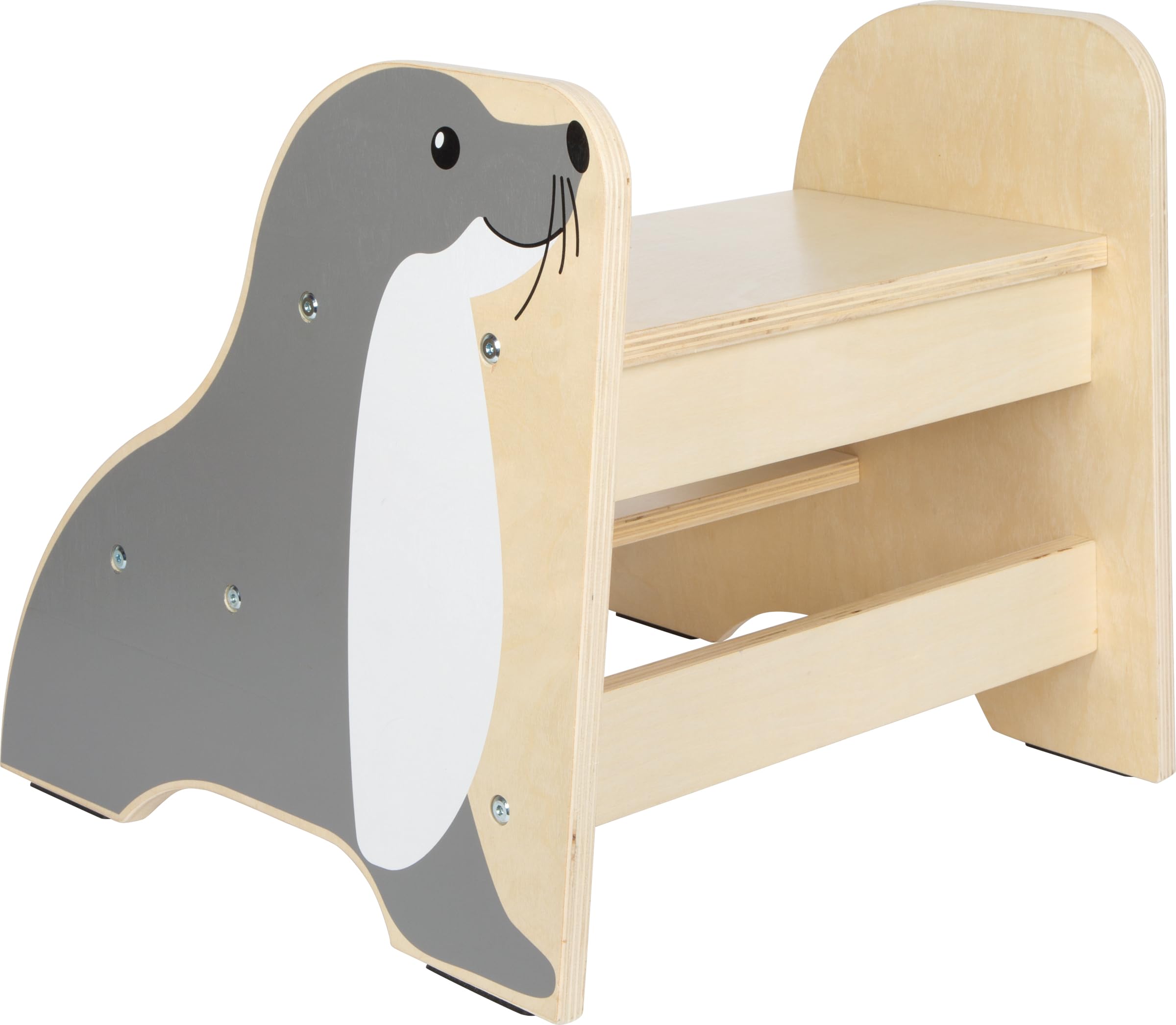 smallfoot Wildlife 12669 sgabello legno foca antiscivolo