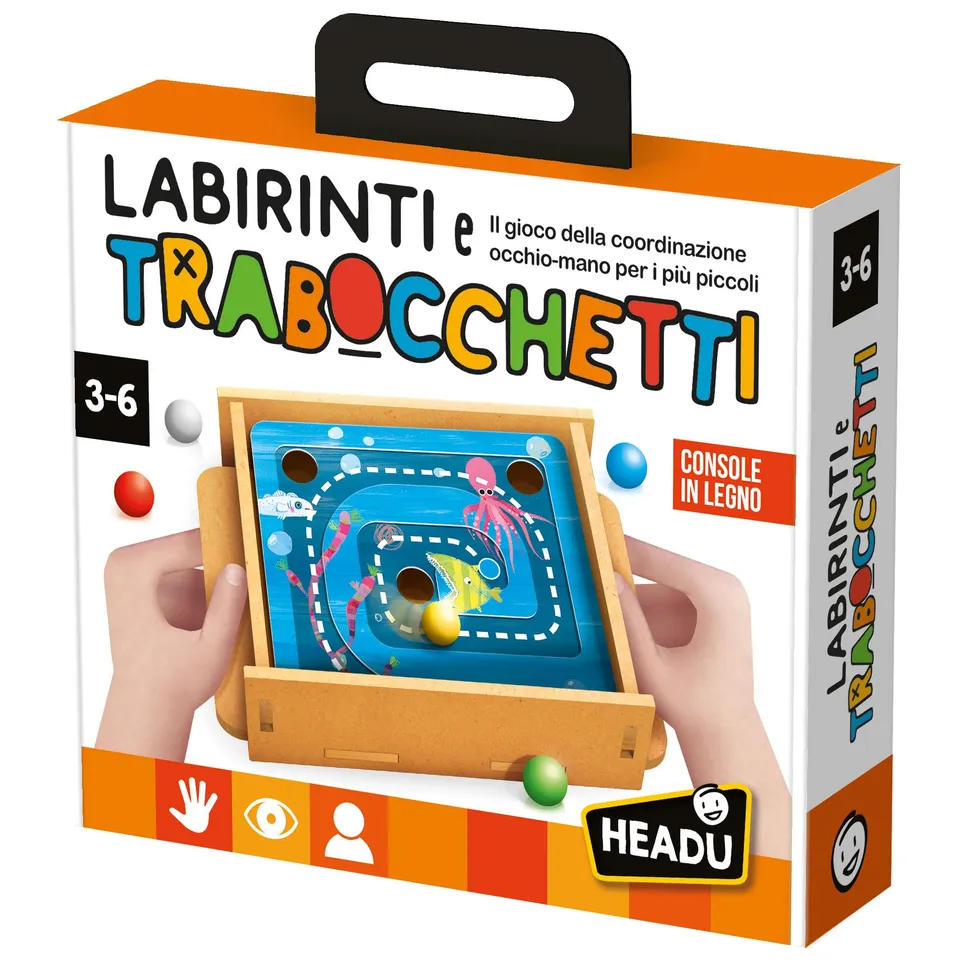 Headu Labirinti e Trabocchetti IT53566 gioco educativo 3-6 anni