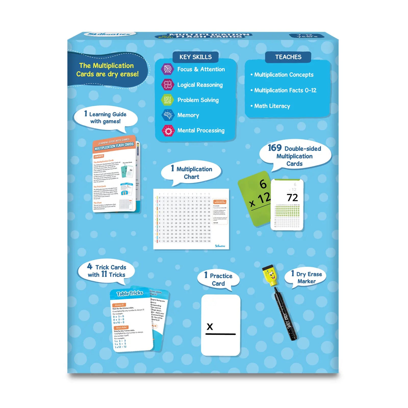 Skillmatics Multiplication Flash Cards schede tabelline bimbi