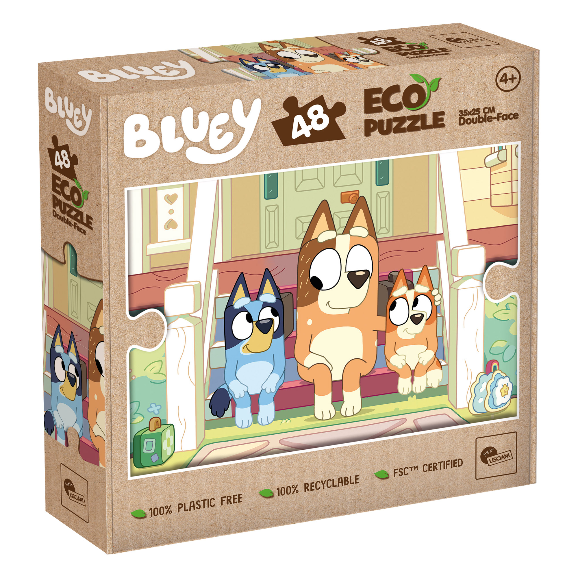 Lisciani Bluey Eco-Puzzle Mini puzzle 48 pezzi colorabile