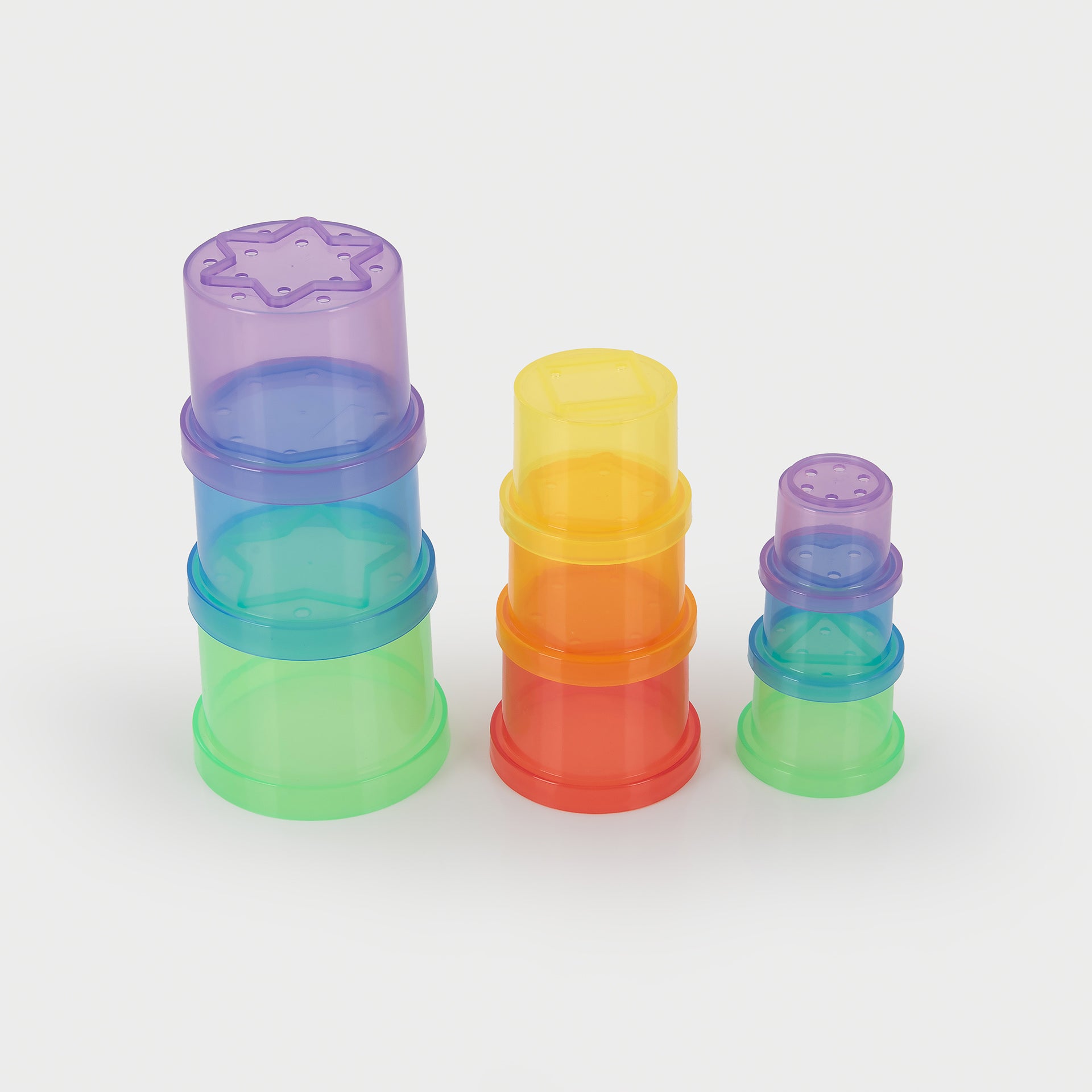 Tickit Translucent Colour Stacking Cups tazze 9 pezzi