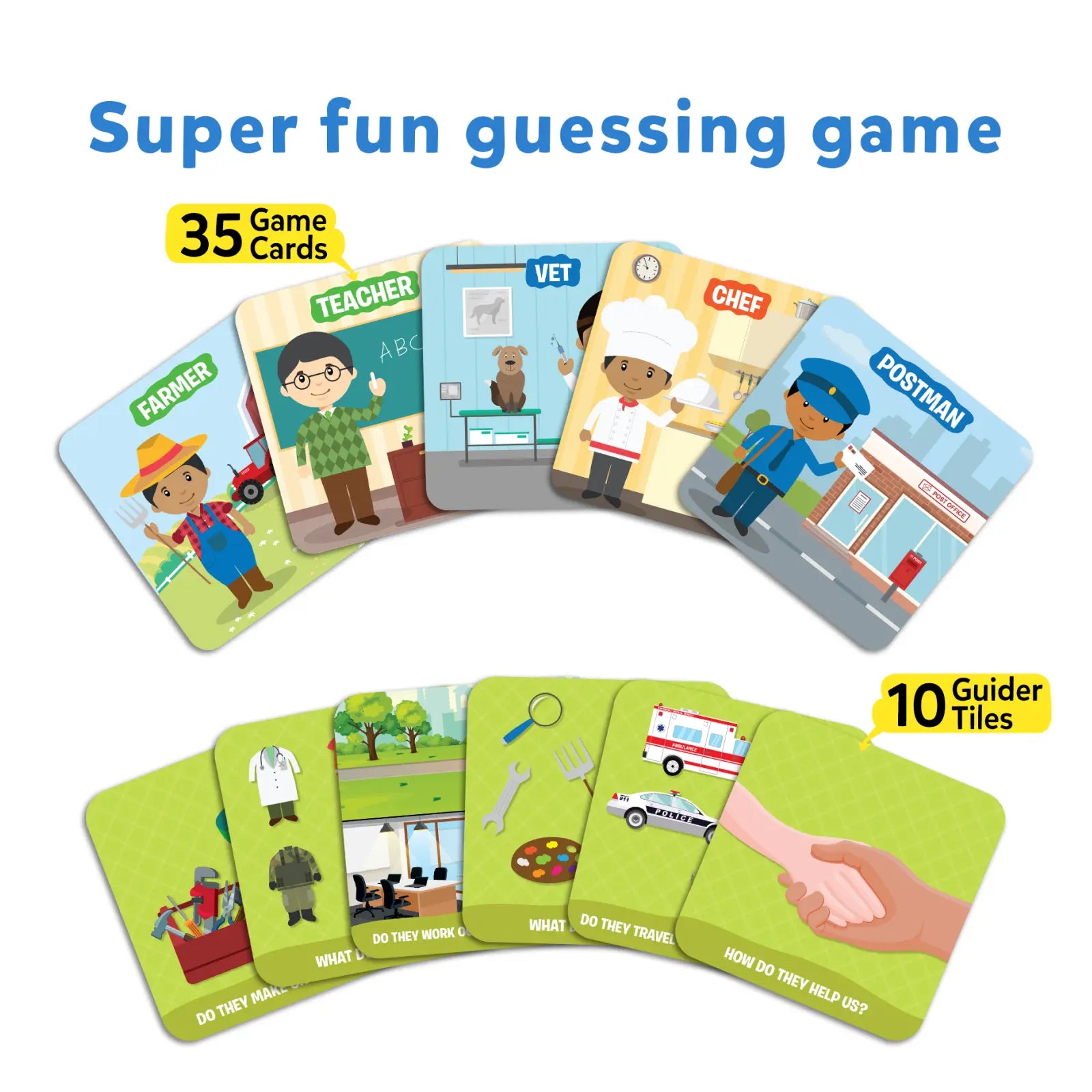 Skillmatics Guess in 10 Junior Classroom gioco carte mestieri
