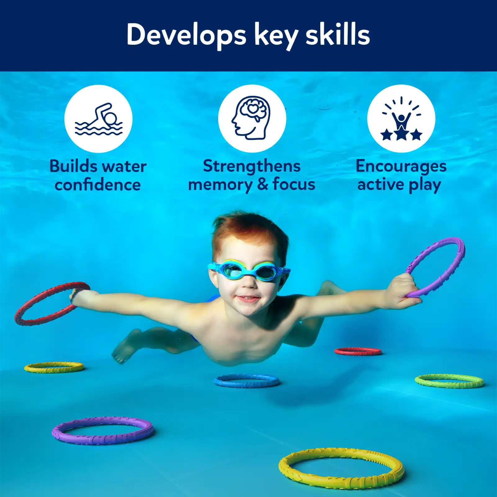 Skillmatics Ring Rush gioco da piscina subacqueo 6+ anni