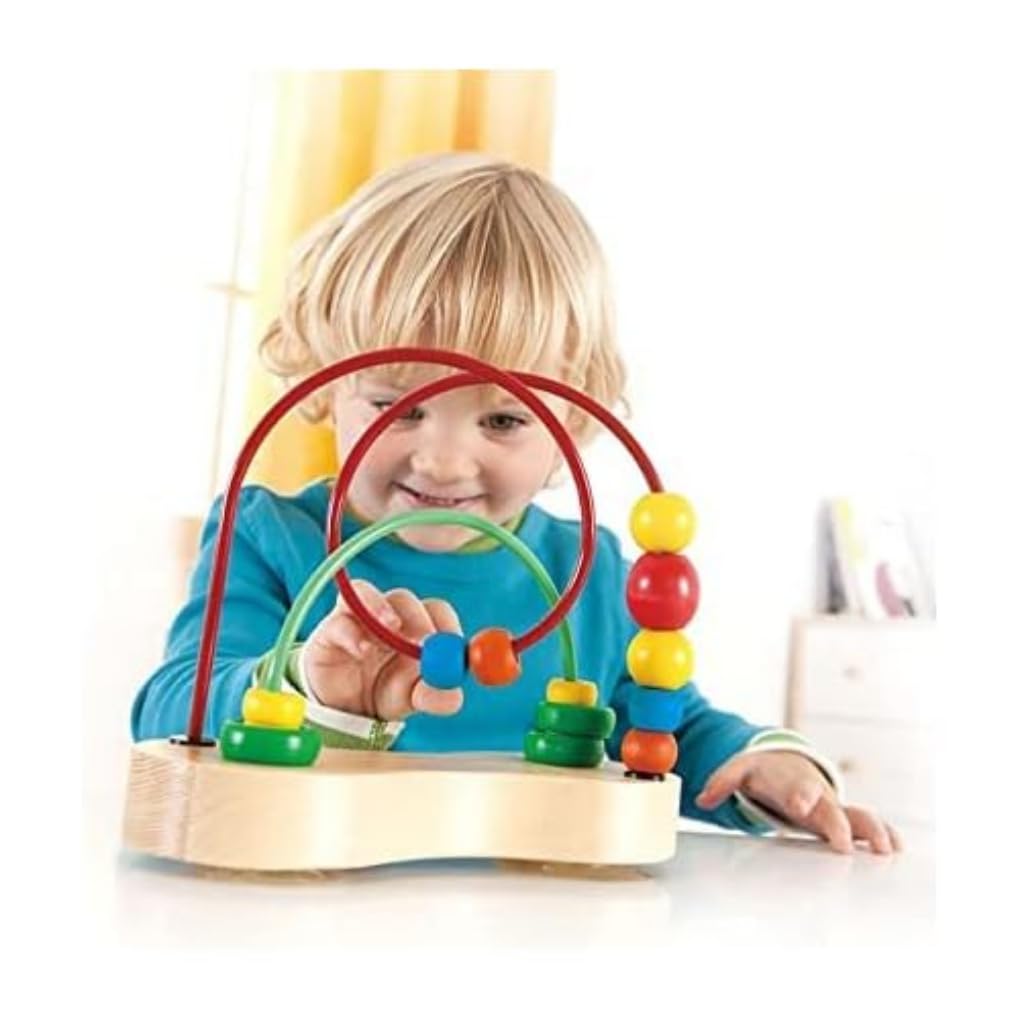 Hape Doppio Tracciato labirinto perline legno 6 mesi