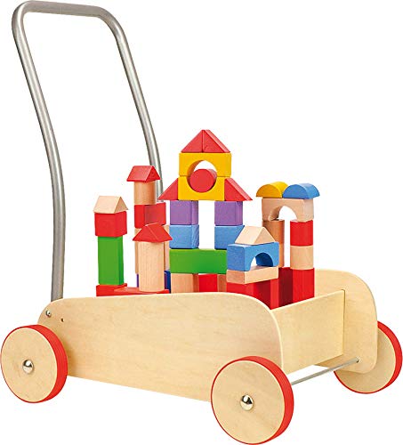 smallfoot 4236 carrello primi passi legno 51 cubetti freno
