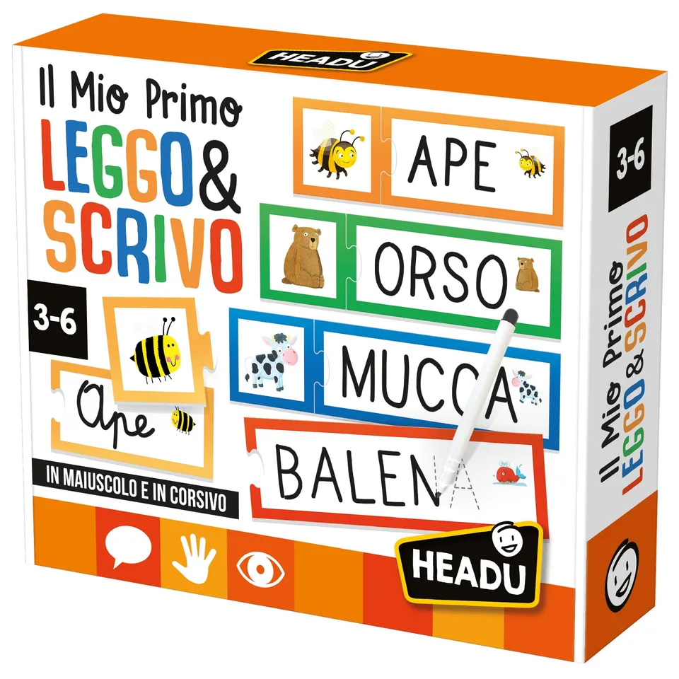 Headu Il Mio Primo Leggo e Scrivo Flashcards Alfabeto 3-6 Anni