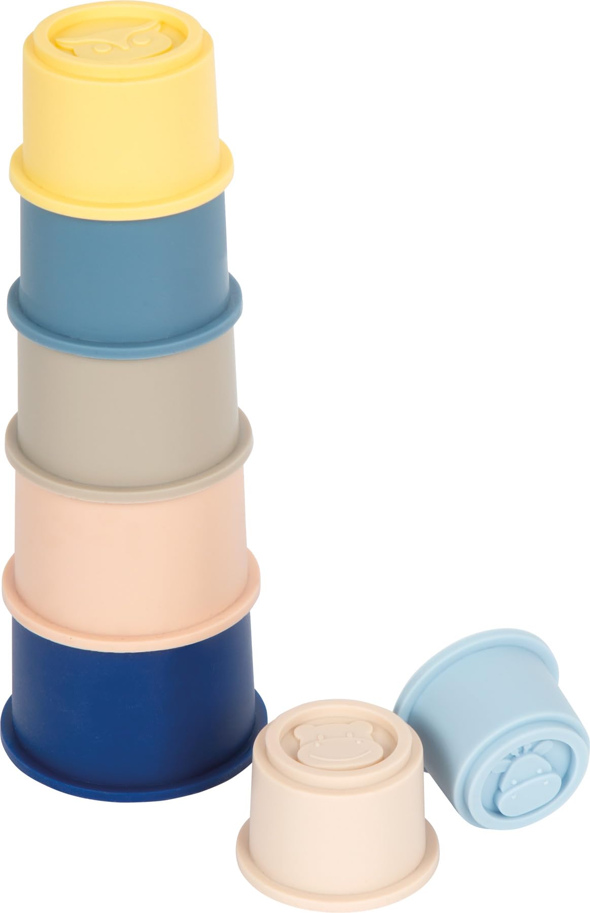 smallfoot bicchieri impilabili silicone 7 pezzi animali