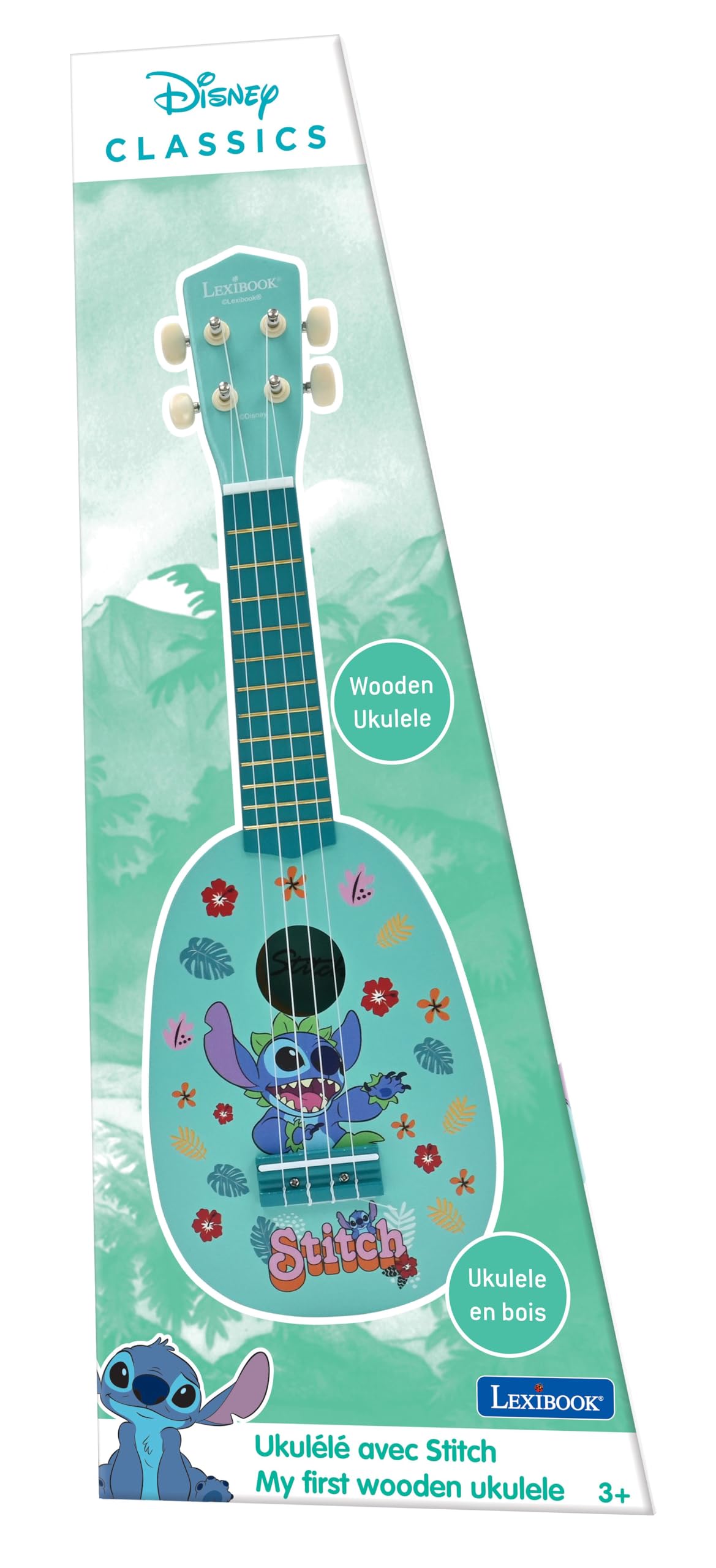 Lexibook Disney Stitch K230DLXB ukulele legno 4 corde