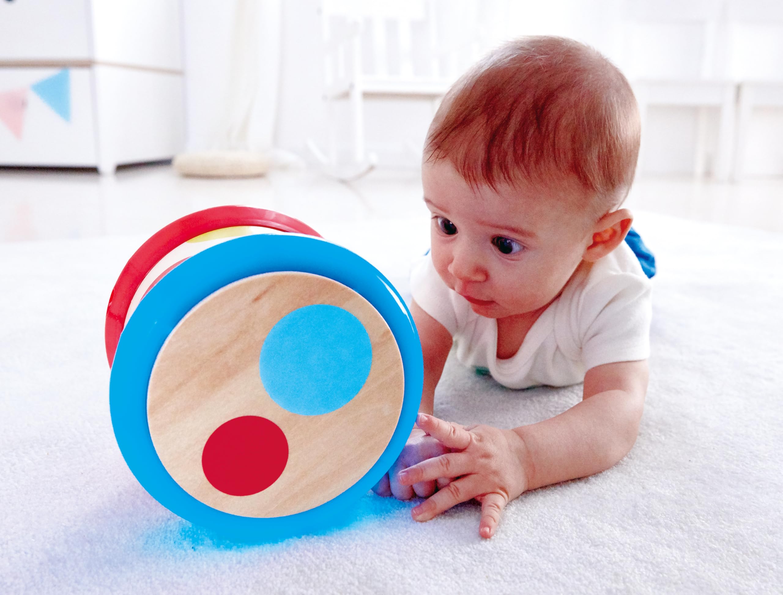 Hape Baby Tamburo musicale legno luci dai 6 mesi