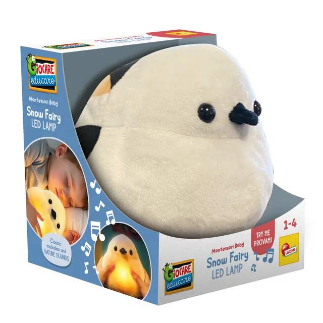Lisciani Montessori Snow Fairy Led Lamp peluche luce notte