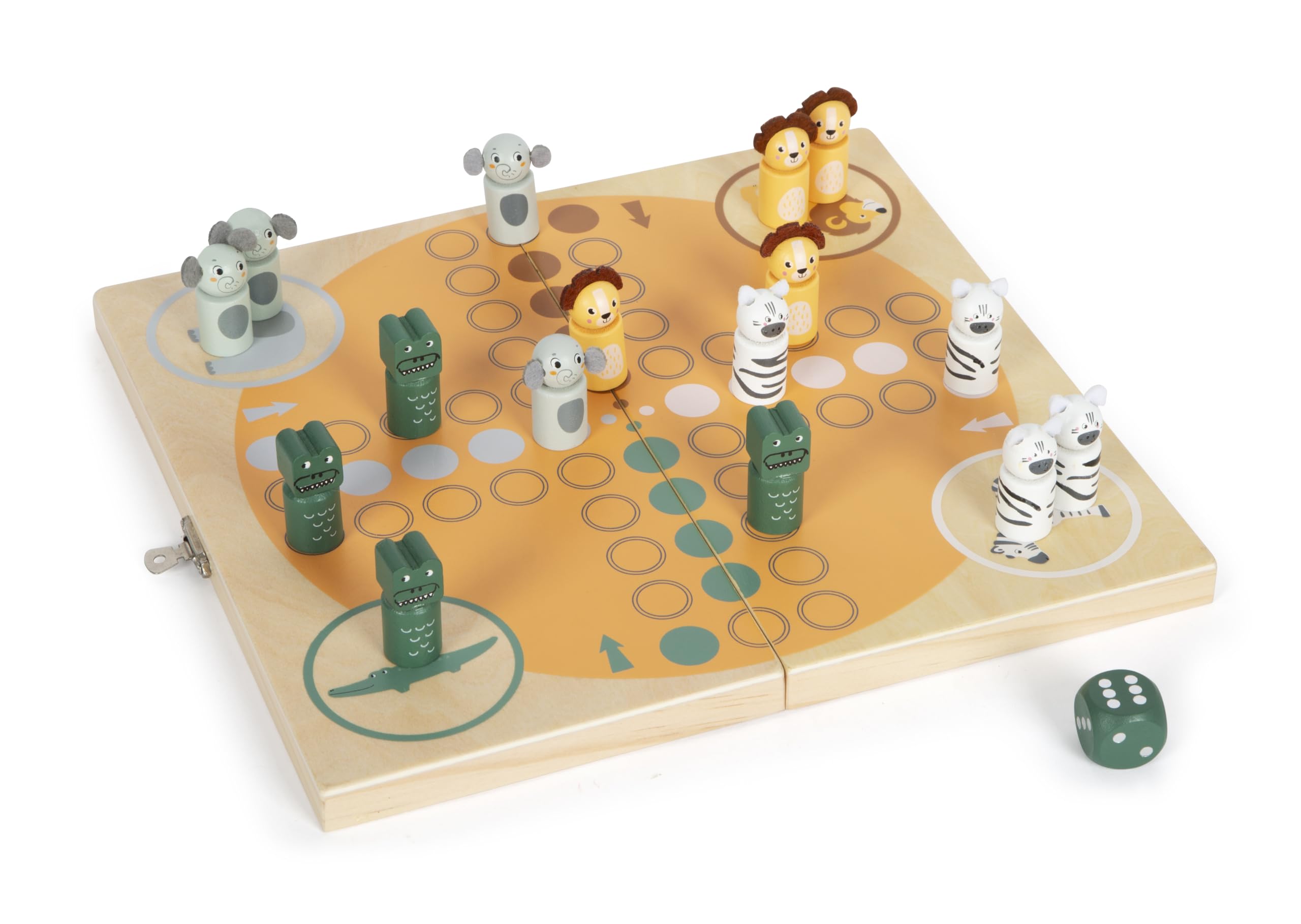 smallfoot Safari Ludo gioco legno 4 giocatori richiudibile