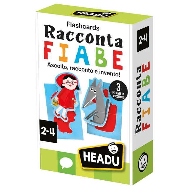 Headu Flashcards Baby Raccontafiabe carte fiabe 12 pezzi 2-4 anni