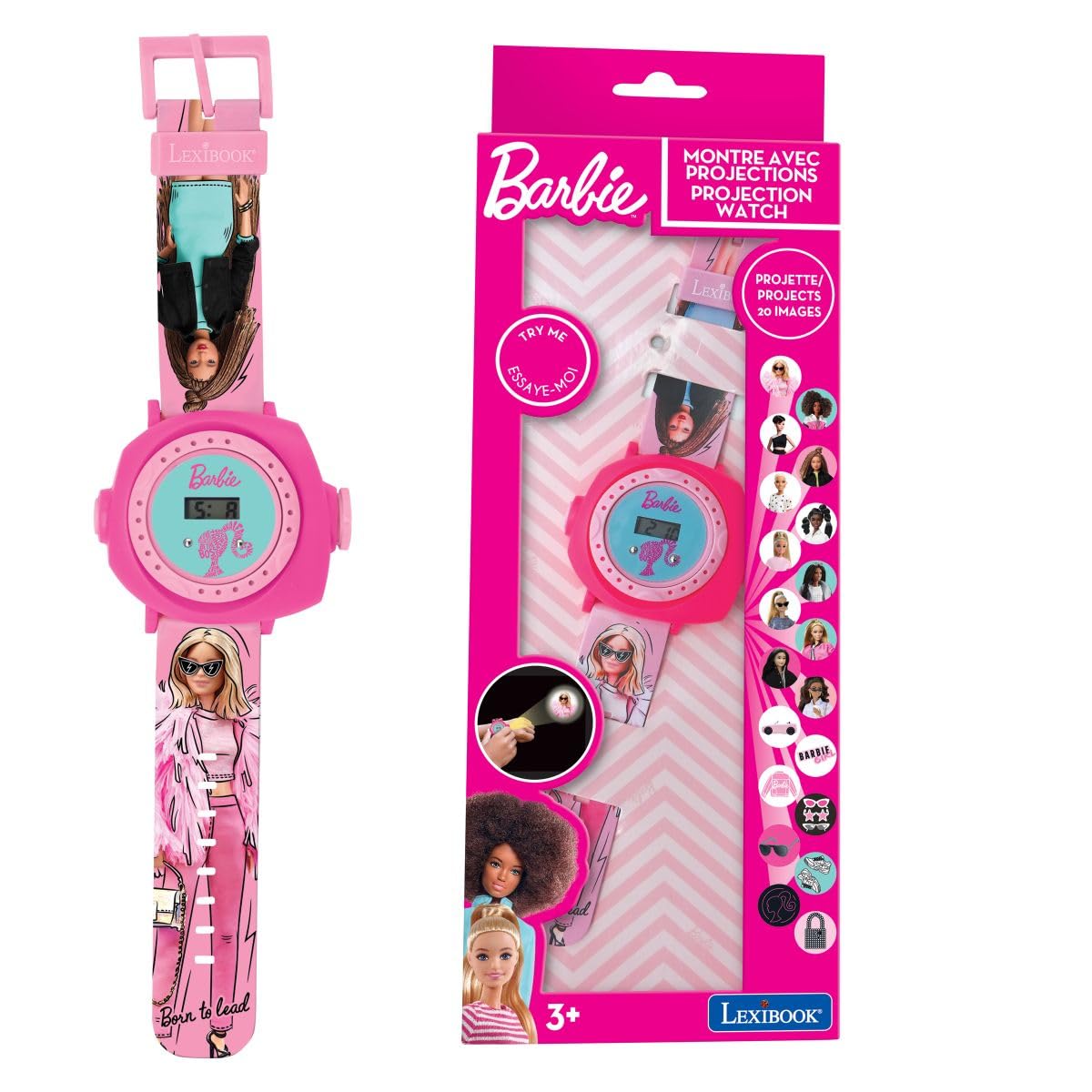 Lexibook Barbie DMW050BB orologio a proiezione 20 immagini